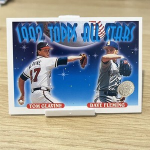 Tom Glavine & Dave Fleming 1993 Topps Inaugural Rockies Stamped #410 All Star B7