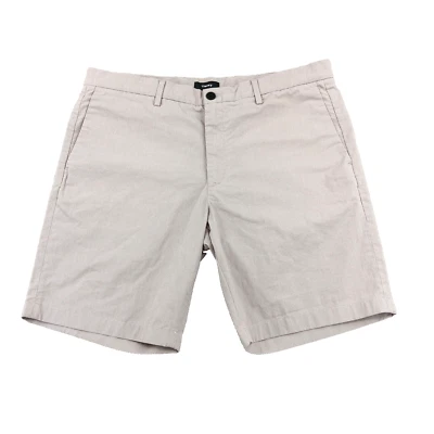 Pantalones Cortos Theory Para Hombre 36x8" Gris Blanco Rayas Elastizados Informales Chinos Zaine M0174233 Foto 1 de 4