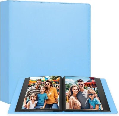 Leather 8x10 Photo Album, 168 Pockets for Family and Wedding Memories - Image 1 of 4