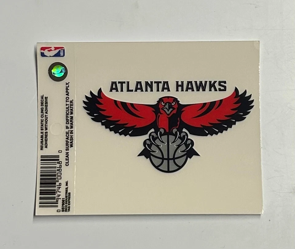 "Calcomanía adhesiva estática Atlanta Hawks 4"" x 3,5""" Foto 1 de 1