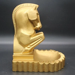 Philip Di Napoli 1930s Art Deco Trojan Horse Cast Metal Bookend Champion Prods - Picture 1 of 15