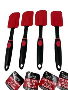 Large Kitchen Cooking Baking Utensil Silicone Spoon Cake Spatulas 12"  Pack of 4 - Picture 1 of 4
