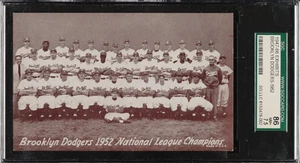 1947-66 Exhibits 1952 Brooklyn Dodgers National League Champions SGC 86 NM+ 7.5 - Picture 1 of 2