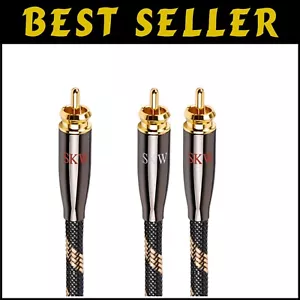 22AWG RCA Y Splitter Cable with Ultra-Durable Design - Perfect for Home Theater - Picture 1 of 9