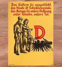 originales DDR Plakat LDPD - Das Gestern ist ausgelöscht Propaganda Dresden 1952