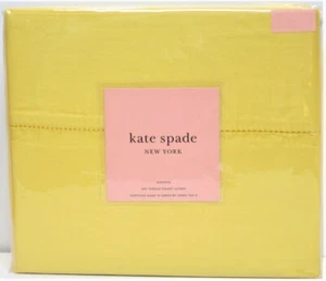 Kate Spade 4-teiliges Baumwollsatin Lakenset Weston Hohlsaum gelb Queen - NEU - Bild 1 von 1