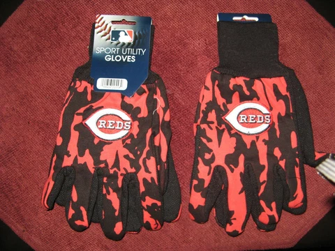 TWO (2) PAIR OF CINCINNATI REDS, SPORT UTILITY GLOVES FROM FOREVER COLLECTABLE Cover