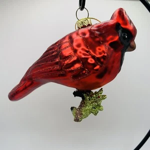 CARDINALE ROSSO Decorazione Natalizia Vetro Soffiato Mercurio - Foto 1 di 8