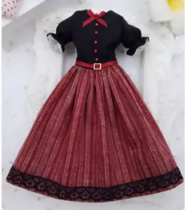 Handgefertigtes Vintage Kleid für Barbie Silkstone Poppy Parker Puppenkleidung Mode - Bild 1 von 23
