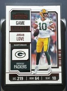2023 Panini Contenders JORDAN LOVE 🔥 #39 Game Ticket RED FOIL Parallel Packers - Picture 1 of 2
