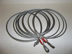 PAIR FEHR BROS 7' GARAGE DOOR TORSION LIFT CABLES Galv 36612-102 - Picture 1 of 1