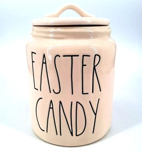Rae Dunn "EASTER CANDY" Medium Sized Canister Ivory Brand New Fast Shipping - Picture 1 of 8
