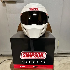 Casco SIMSON Outlaw blanco cara completa - Imagen 1 de 8