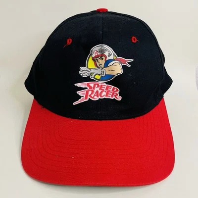 Vintage 1994 Speed Racer Hat Cap Snapback Express Line Black Red Green Bill - Image 1 of 4
