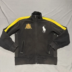 Polo Ralph Lauren Para Hombre Talla Mediana Negro/Amarillo Cremallera Completa Big Pony - Imagen 1 de 16