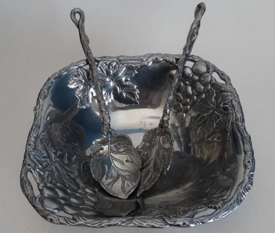 Ensaladera de uva Arthur Court 9 pulgadas cuadrada juego de 3 piezas 2001 Foto 1 de 4