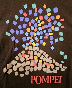 Camiseta Pompeya Italia Árbol Geométrico Vacaciones Pequeña Negra Fruta del Telar - Imagen 1 de 7