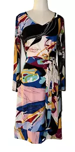 Vintage y2k Emilio Pucci Seidenkleid Firenze 36 US 0 Abstrakt Geometrisch Italy - Bild 1 von 18
