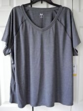 Ladies  Plus Everlast Knit Top Quiet Shade Gray Wicking  Size 1X NWT