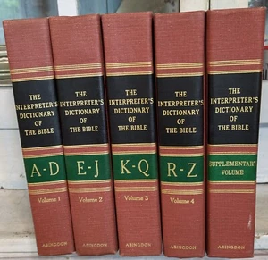 Five Volume Set Of The Interpreter's Dictionary Of The Bible - Imagen 1 de 4