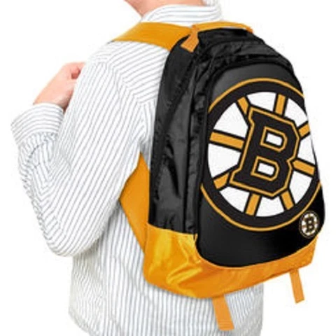 Boston Bruins BackPack / Back Pack Book Bag NEW NHL - TEAM COLORS BIG LOGO Cover