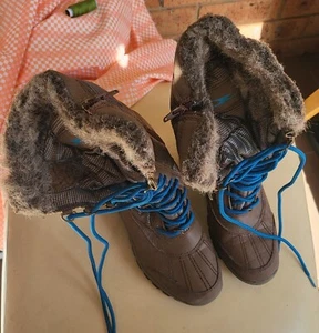 Worn Once Tentex Very Warm Inside Fur Waterproof Snow Boots (Size In Pics) Brown - Picture 1 of 11