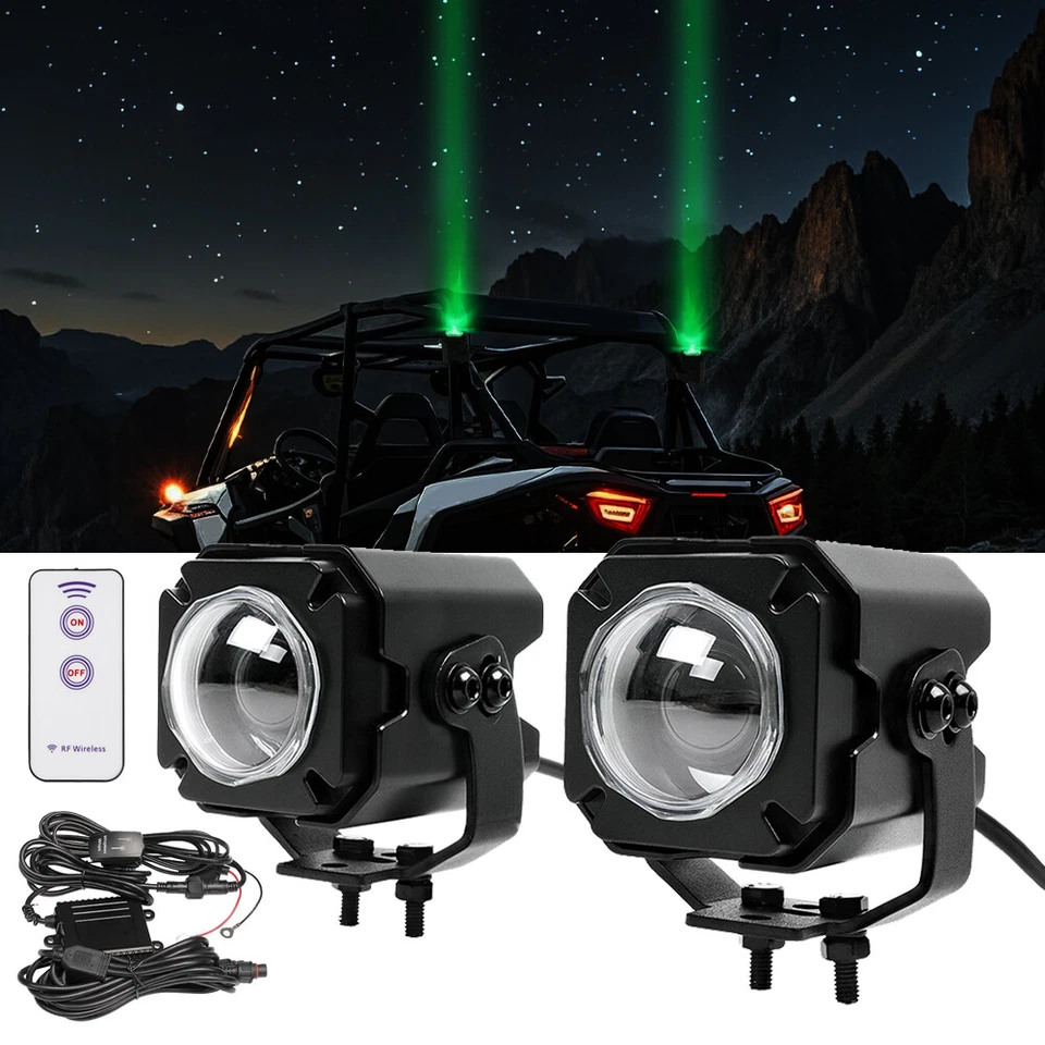 For John Deere Gator HPX 625I 825I 860I 855D XUV Pair Laser Whip Light Whipless - Image 1 of 4