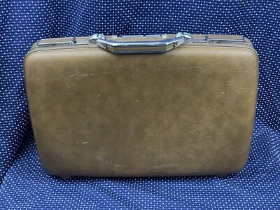 Vintage Escort American Tourister Briefcase Hard Shell Brown W Combination Lock - Image 1 of 4