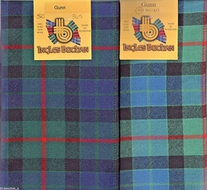 Bufanda Gunn Clan Tartán Lana Escocesa Cuadros  - Imagen 1 de 4