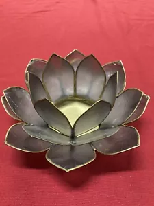 Smoke tinted capiz shell tea light candle holder - delicate - Picture 1 of 1