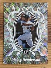 2023 Donruss Rickey Henderson MR 300 Silver 250/349 M3K-6 Oakland A’s HOF