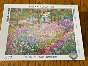 Eurographics Fine Art Monet's Garden Claude Monet 1000 Pc Jigsaw Puzzle SEALED - Picture 1 of 4