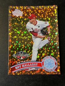 2011 Topps Update #85 Roy Halladay Cognac Parallel Diamond Foil Phillies SP Card