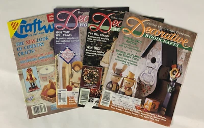 Vintage Decorative Woodcrafts Magazine BH&G and Craftworks For the Home Lot of 4 Foto 1 de 4