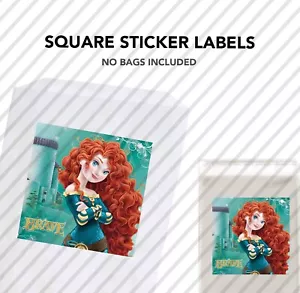12 Brave Merida 2.5" Sticker Labels for Bag Treat Box Party Favor Princess Kid - Bild 1 von 1