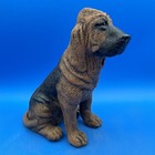 VINTAGE 1993  FIGURINE OF A BLOODHOUND DOG SIGNED BY ARTIST T C SCHOCH