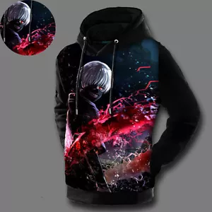 Tokyo Ghouls Ken Kaneki Anime Pullover Hoodies Unisex Sweatshirt Coat cos - Picture 1 of 1