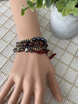 Pulsera envolvente múltiple Chloe + Isabel Bead & Ribbon B282BU ¡Nueva! Foto 1 de 4