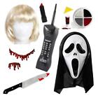Screamer Movie Casey Halloween Fancy Dress Costume Set Mask Wig Phone Make Up