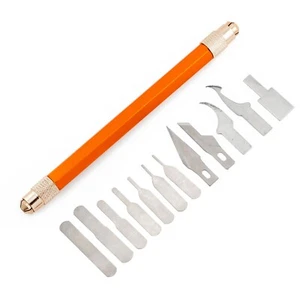 13pcs Arts Crafts Modelling Carving Scalpel Blade Sculpture Knife Handle Scoring - Picture 1 of 5