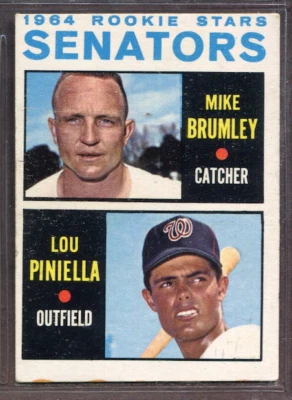 1964 Topps Set-Break #167 Lou Piniella RC VG-VGEX *JAYSACE* Foto 1 de 2