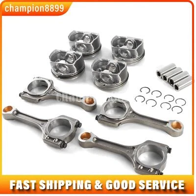 4x Kit de bielas y pistones para 11-13 Hyundai Sonata Kia Sorento Optima 2,4 L Foto 1 de 4