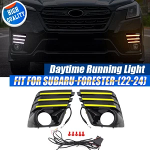 For 2022-2024 2023 Subaru Forester Turn Signal Light Front Bumper DRL Fog Lamp - Picture 1 of 12