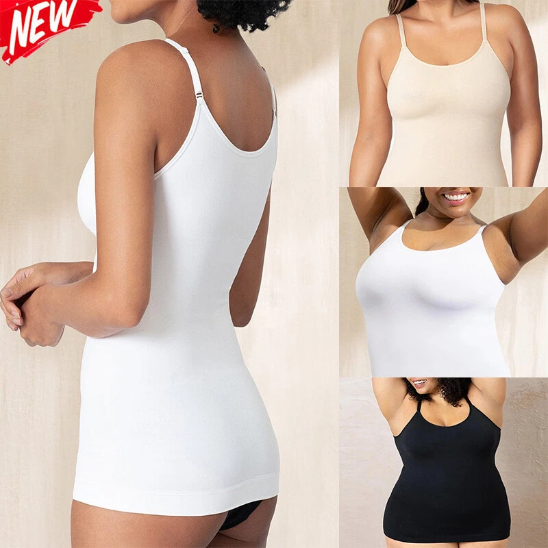 WAISTLINE Women's Compression Tank Top - Tummy Control Shapewear Camisole With Wide Straps