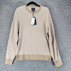 Ben Sherman Sweater Mens Medium Tan Long Sleeve Pullover *NWT* - Picture 1 of 11
