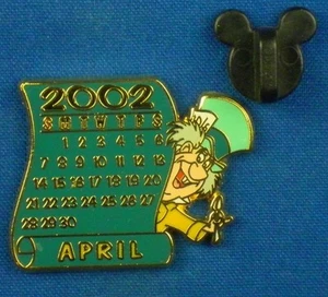 Prendedor Disney Sombrerero Loco 12 Meses de Calendario Mágico Abril País de las Maravillas #10863 - Imagen 1 de 4