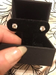Diana M Diamond Stud Earrings.50 - Picture 1 of 8