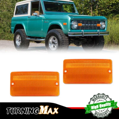 Luces de señal de giro de estacionamiento para Ford 1969-1977 Bronco lentes ámbar Foto 1 de 4