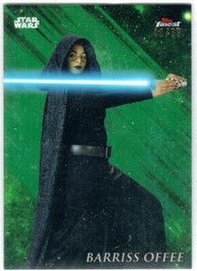 STAR WARS 2018 FINEST GREEN REFRACTOR PARALLEL 10 BARRIS OFFEE #D 40/99