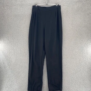 Lulus Pants Womens Medium Black Pleated Tapered Leg Pockets Office Career Work - Picture 1 of 12